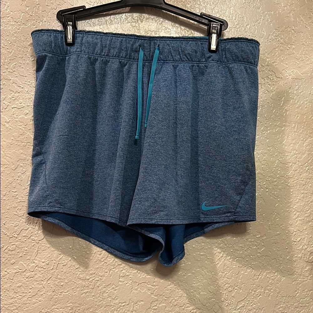 Nike Women's Heathered Blue Athletic Shorts